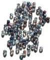 100 4mm Faceted Rainbow Montana Blue Firepolish Beads